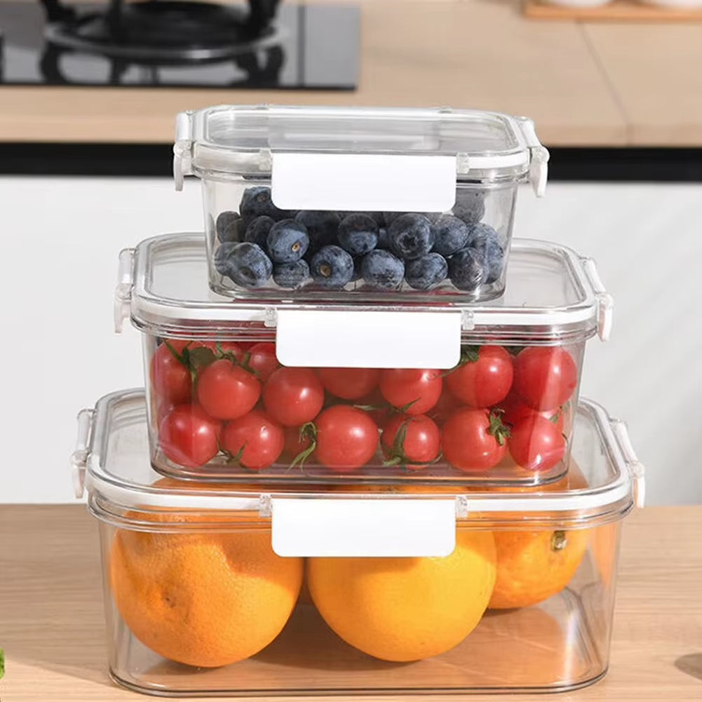 3Pcs Transparent Stackable Bento Lunch Box Set